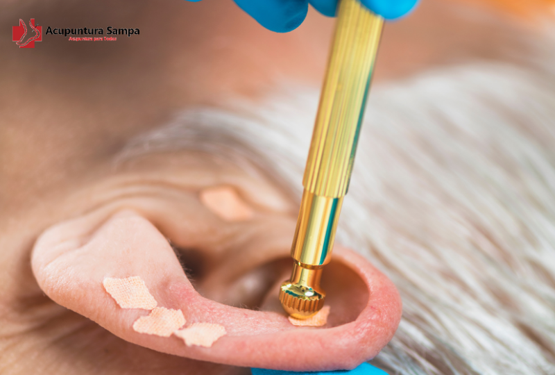 Como são escolhidos os pontos da orelha na auriculoterapia?